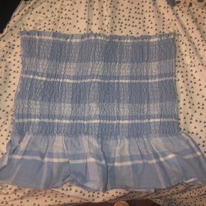 White and blue tube top